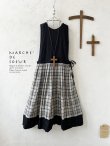 画像1: MARCHE' DE SOEUR／エプロンワンピース・黒×チェック (1)