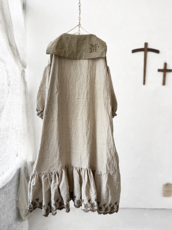 画像6: 【4/24(金)21時から販売】MIFUMIコラボ／sarahのワンピース・ばらカーキ刺繍＆bag (6)