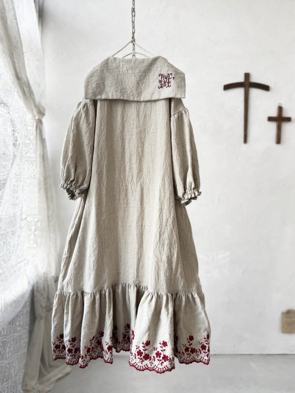 画像7: 【4/24(金)21時から販売】MIFUMIコラボ／sarahのワンピース・赤花刺繍＆bag (7)