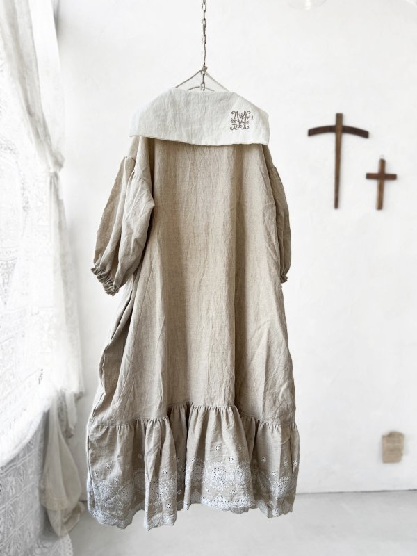 画像7: 【4/24(金)21時から販売】MIFUMIコラボ／sarahのワンピース・オフ×サークル白刺繍＆bag (7)