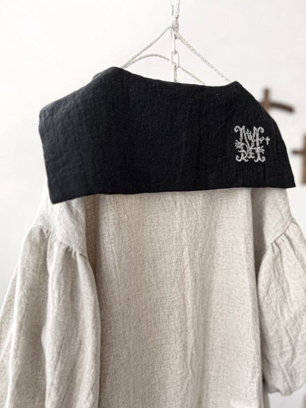 画像7: 【4/24(金)21時から販売】MIFUMIコラボ／sarahのワンピース・黒花リース刺繍＆bag (7)