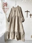 画像2: 【4/24(金)21時から販売】MIFUMIコラボ／janeのワンピース・うすカーキ＆bag (2)