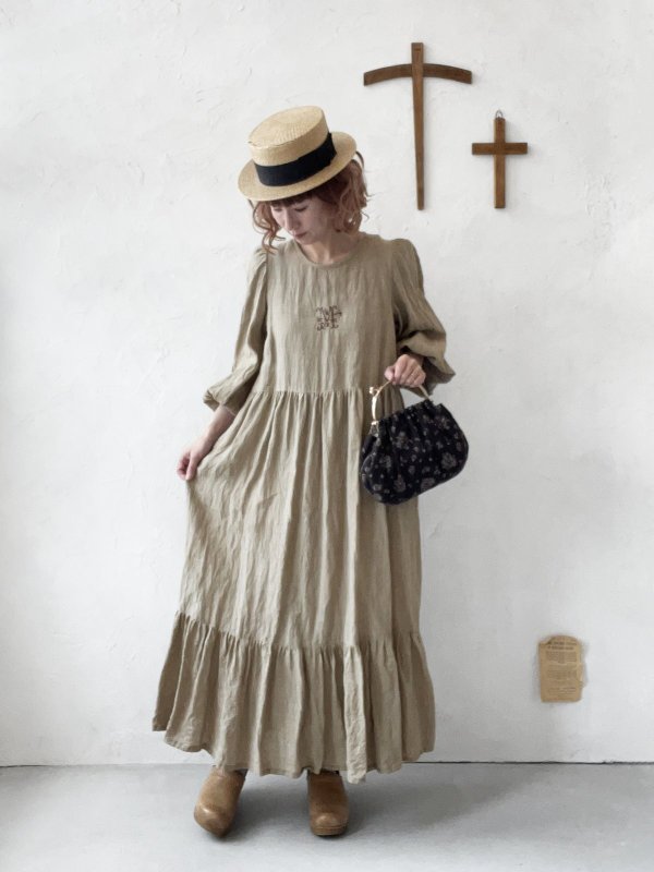 画像12: 【4/24(金)21時から販売】MIFUMIコラボ／janeのワンピース・アンティークミルク＆bag (12)