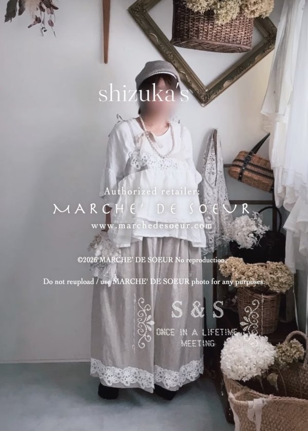 画像9: shizuka's/レイヤードキャミソール・エクリュ×オフ (9)