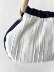 画像3: ecru-ke／木の持ち手バッグ・デニム アンティークレース (3)