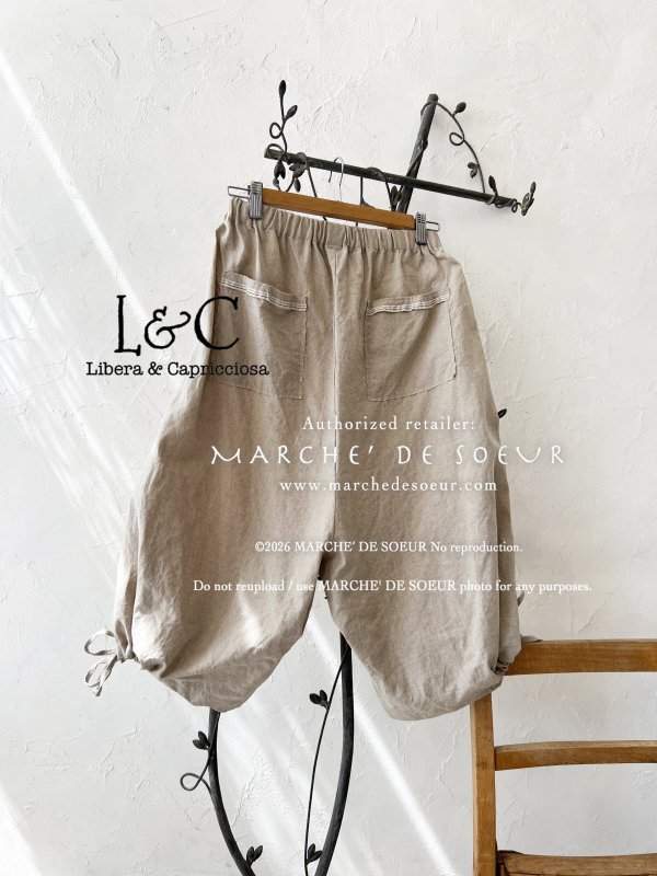 画像6: Libera&Capricciosa／裾ドロストハーフパンツ・生成り (6)