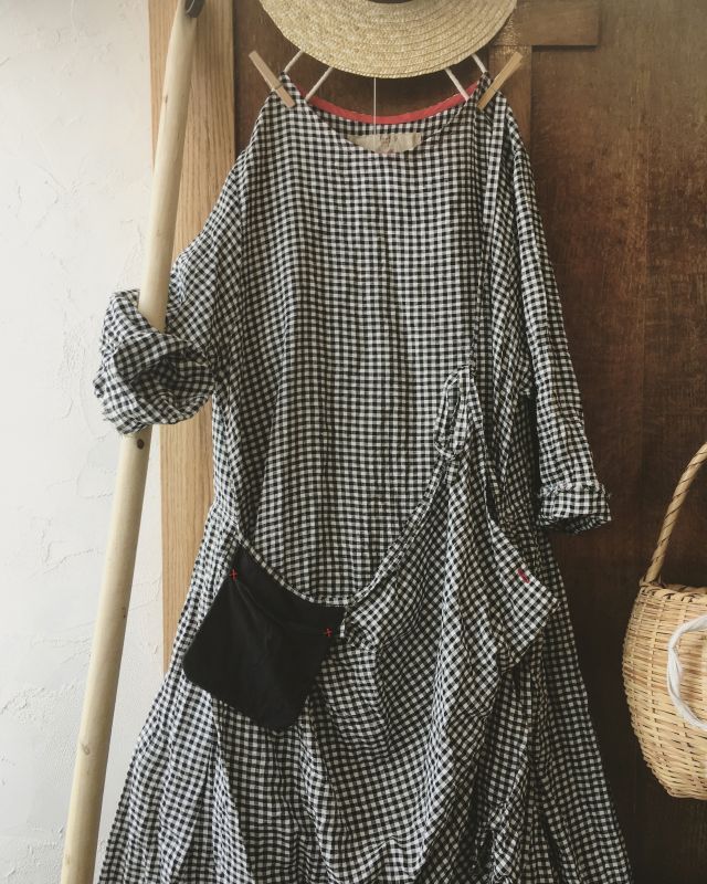 MARCHE' DE SOEUR/アレンジエプロンワンピース・ギンガムチェック