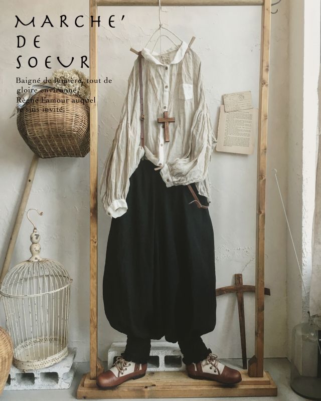 MARCHE' DE SOEUR/ピエロパンツ・黒 MARCHE' DE SOEUR
