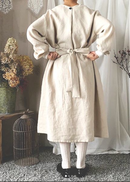 Kosatofuku リネンのナースワンピース ナチュラル Marche De Soeur Kosatofuku リネンのナースワンピース ナチュラル Marche De Soeur