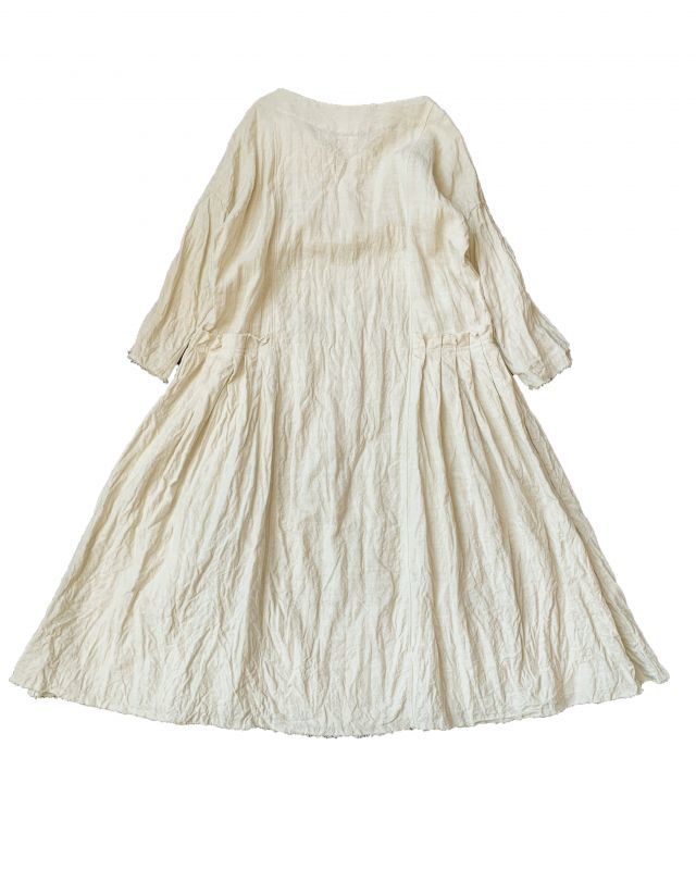 Marche De Soeur コサージュset サイドタックワンピース 天日干しミルク Marche De Soeur