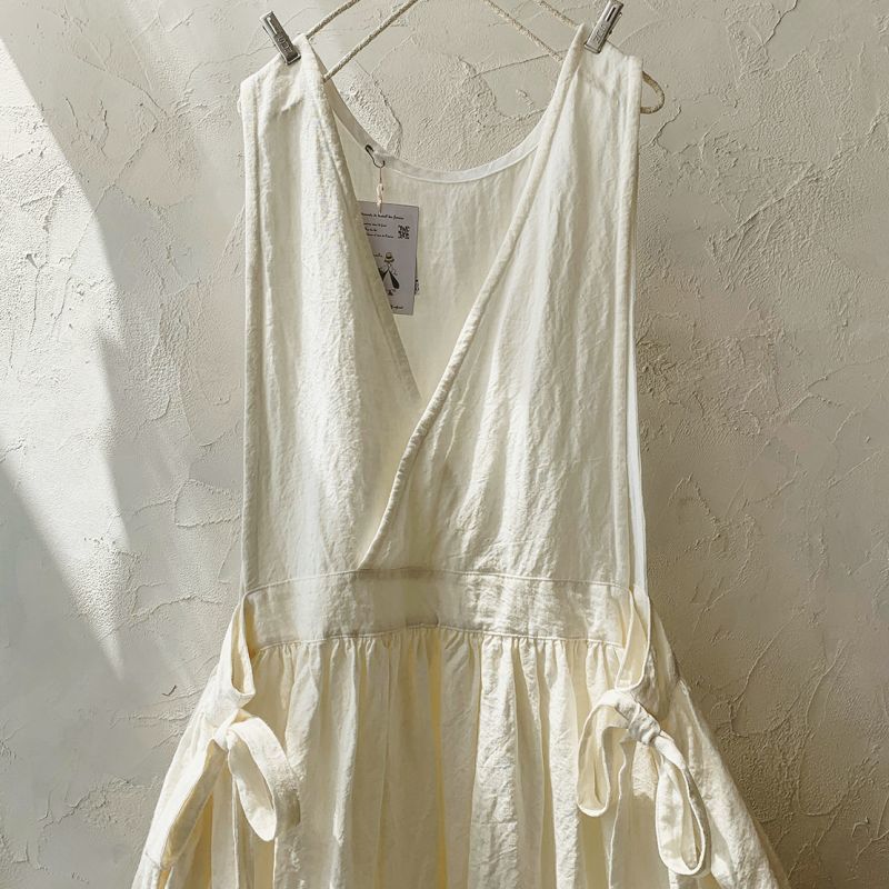 Mifumi サイドりぼんのカシュクールドレス オフ Marche De Soeur