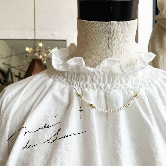 Ruban De Tiara 小粒パールラインネックレス Marche De Soeur