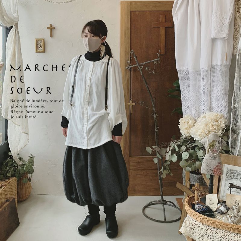 Marche De Soeur 本革サスペンダー 黒 Marche De Soeur