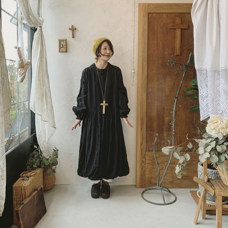 Marche De Soeur レイヤードバルーンワンピース 黒 Marche De Soeur