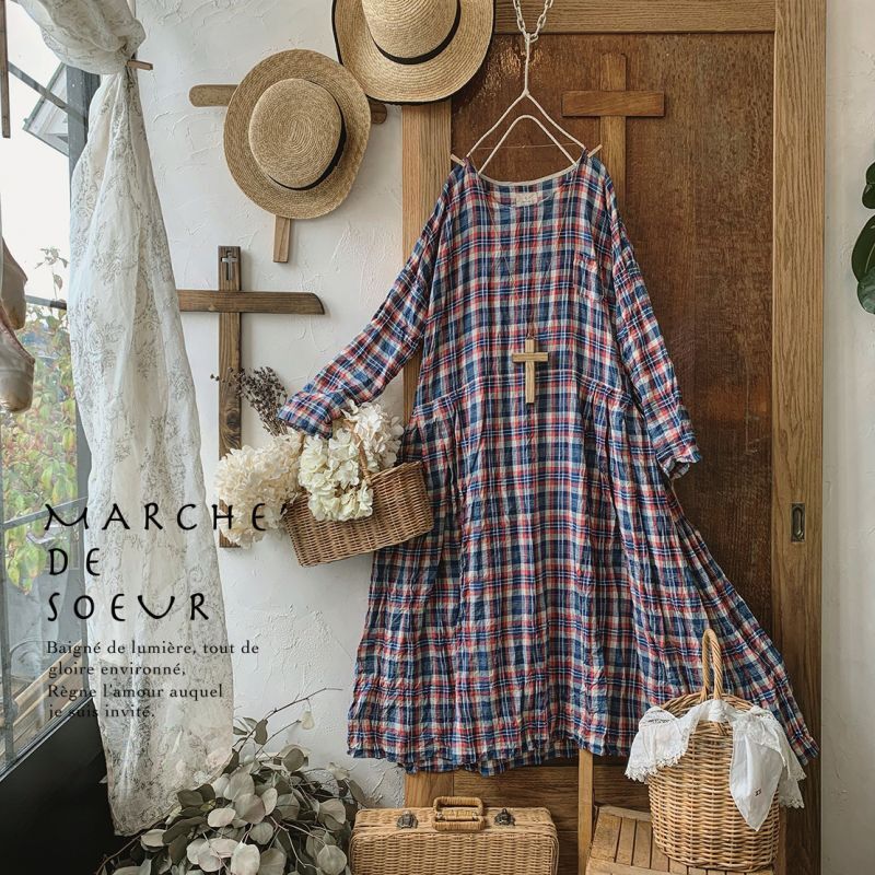 MARCHE' DE SOEUR／祈りのワンピース・フレンチチェック | MARCHE' DE