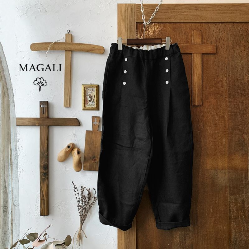 人気定番 MAGALI マガリ magari ツイルリネン・マリンパンツ