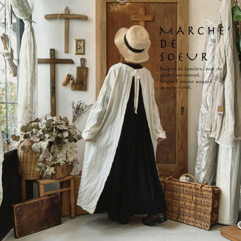 MARCHE' DE SOEUR／後ろリボンワンピース・ミルク