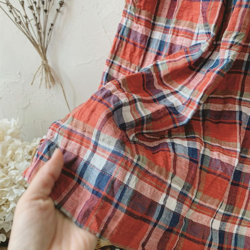 Marche De Soeur ギャザーキャミワンピース 赤チェック Marche De Soeur