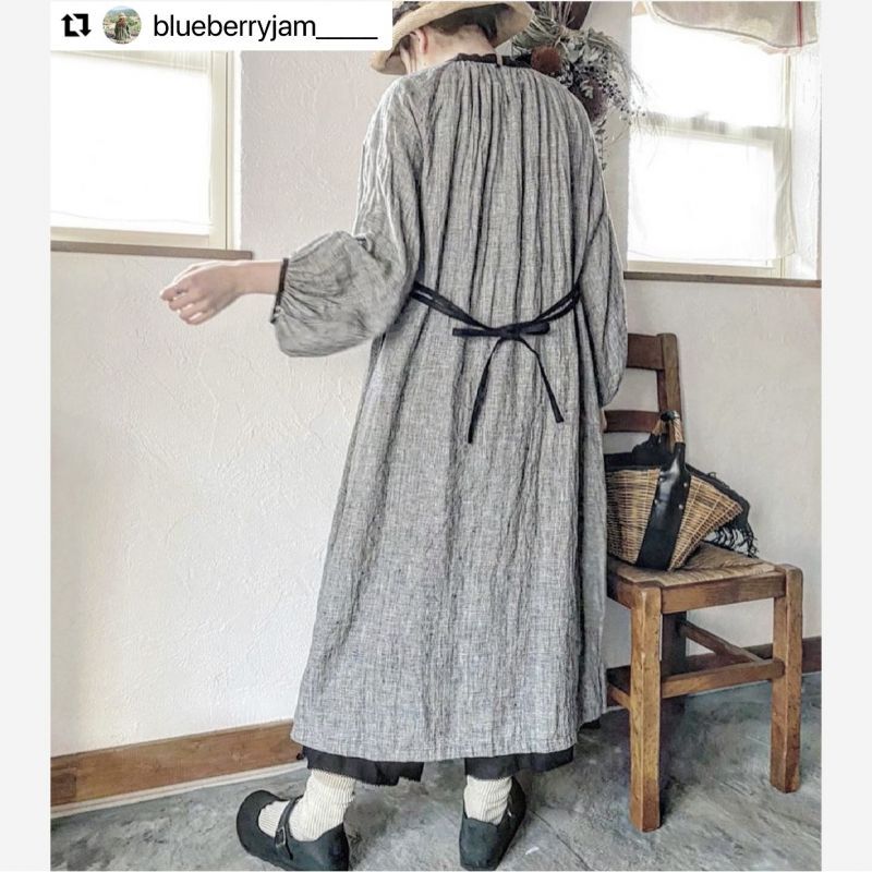Blueberryjam モノトーンワンピース チドリ Marche De Soeur