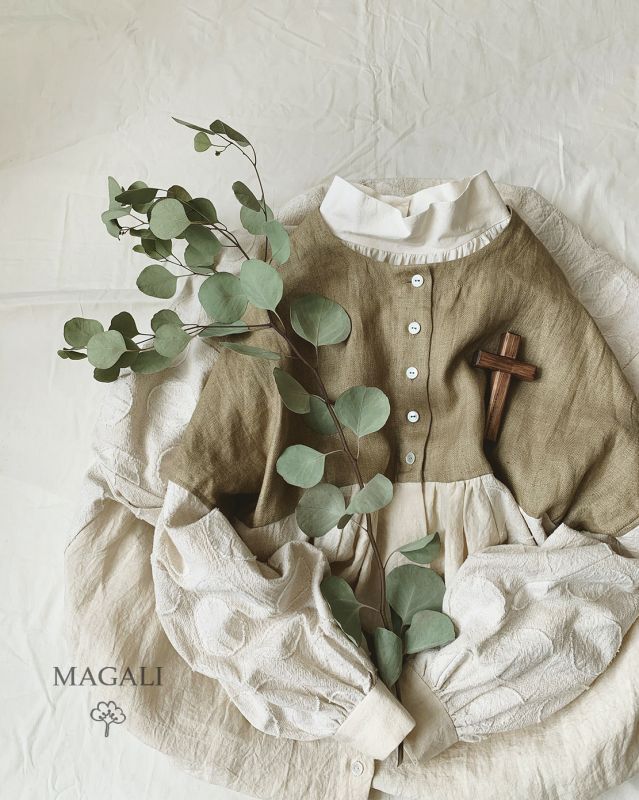 MAGALI /ドットMIXワンピース・アイボリー - MARCHE' DE SOEUR