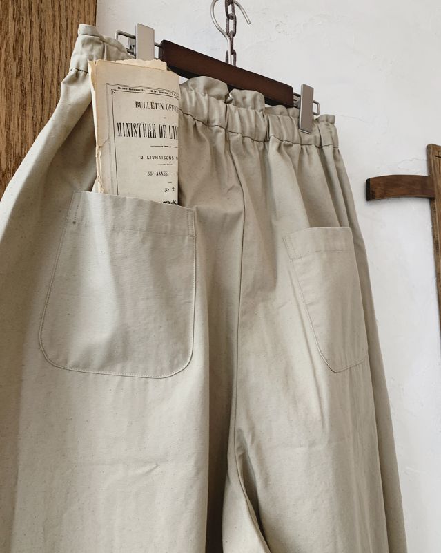 MAGALI /コットンシルクワイドパンツ・ベージュ - MARCHE 