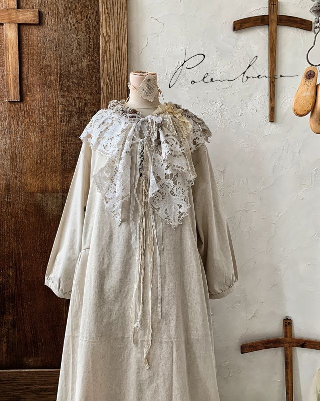 Pollenbienco アンティークレースのワンピース B Marche De Soeur Pollenbienco アンティークレースのワンピース B Marche De Soeur