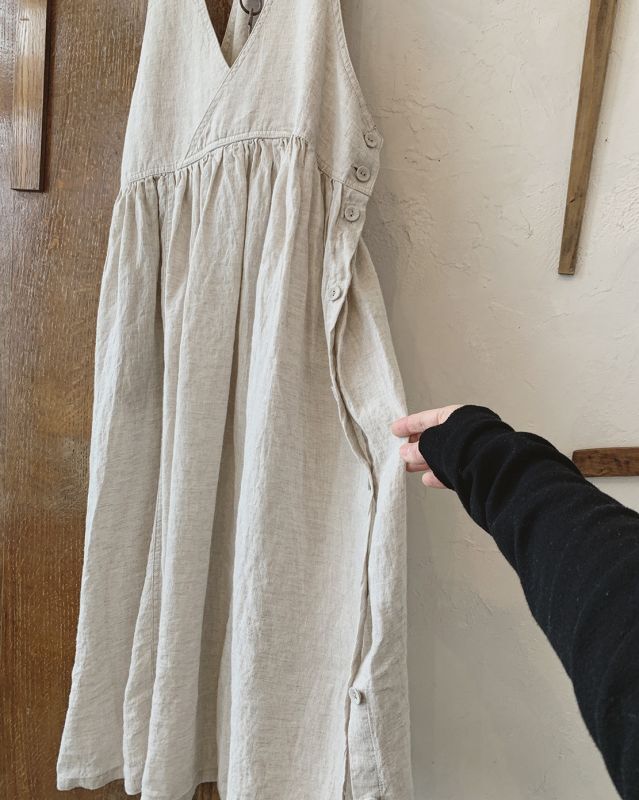 Marche De Soeur サイドボタンのワンピース きなり Marche De Soeur