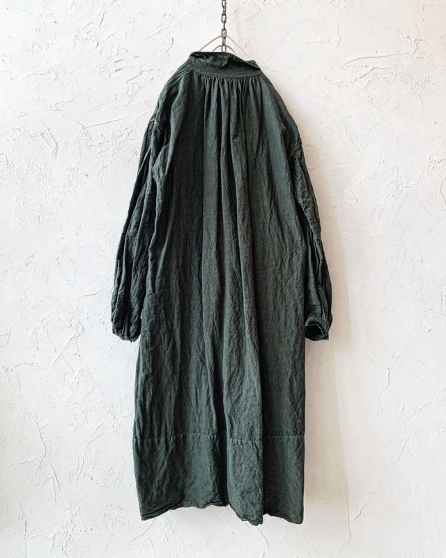 hallelujah ワンピース HALLELUJAH／1890's Bourgeron 羊飼いシャツワンピース・flax