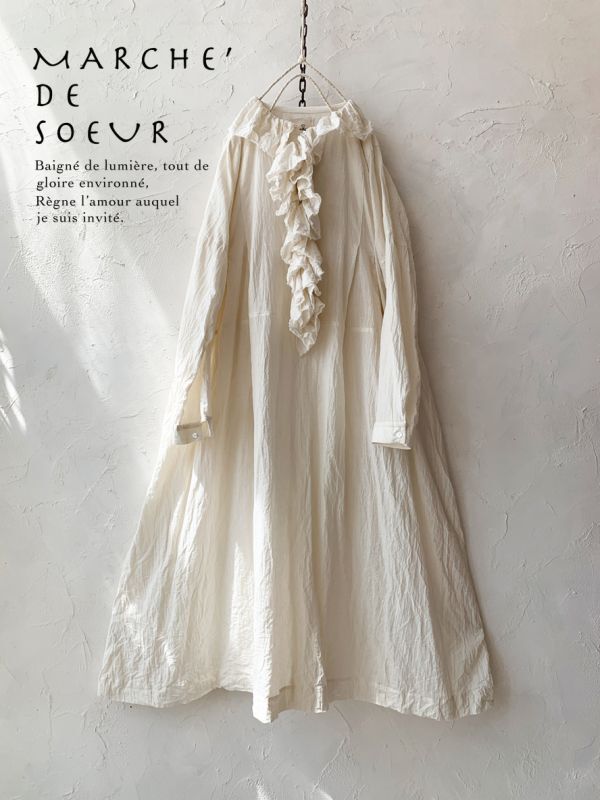 MARCHE' DE SOEUR／フローフリルワンピース・ミルク