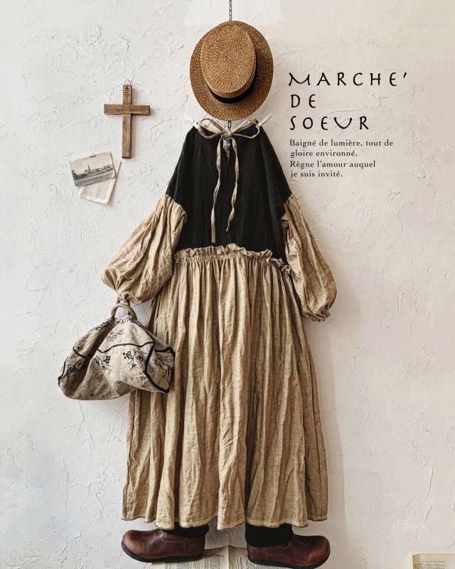 MARCHE' DE SOEUR／ブルターニュのワンピース・ヘーゼルナッツ