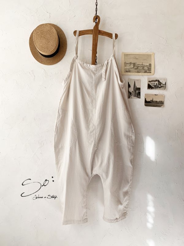 SO/サルエルワイドサロペット・アイスベージュ MARCHE' DE SOEUR
