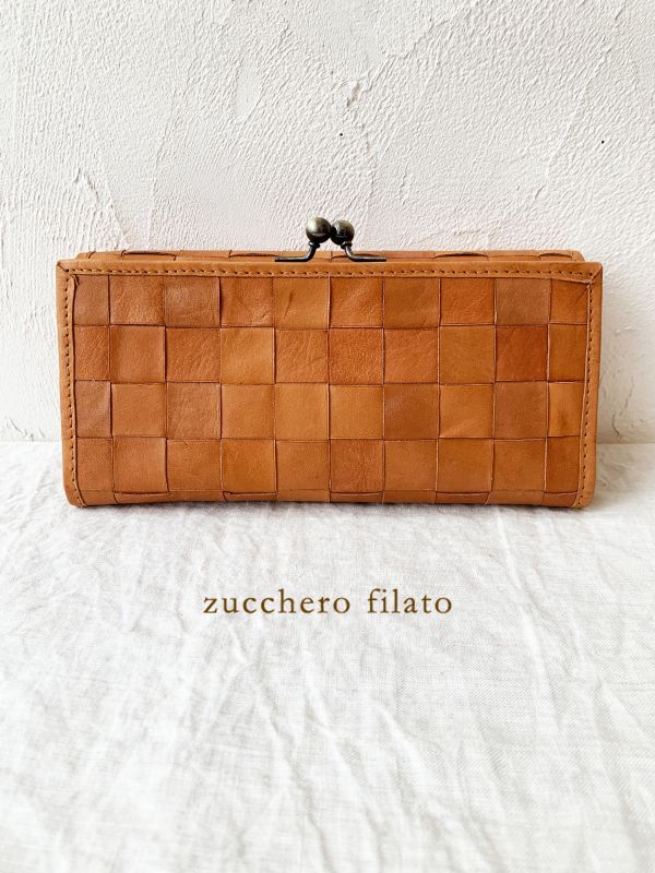 zucchero filato/カウレザーがまぐち長財布