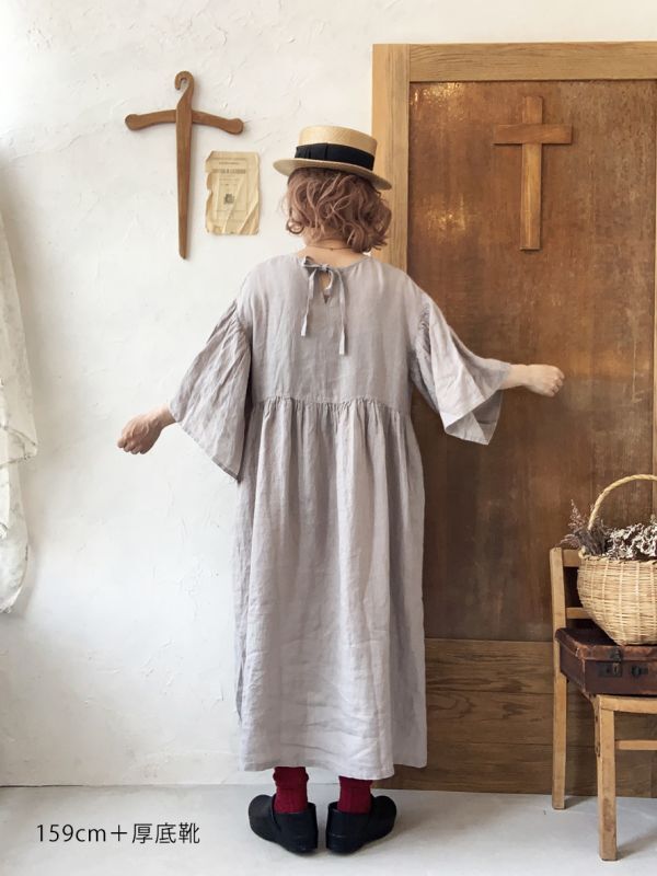 08mab リネンワンピース新品｜レディースファッション 