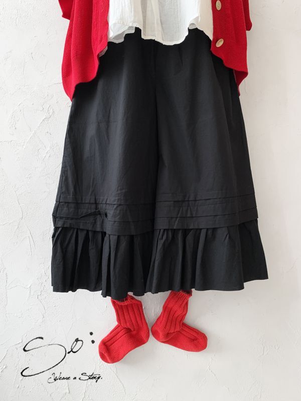 SO/タックギャザーパンツ・ ブラック