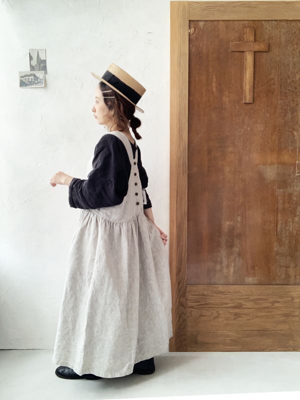 08mab/ジャンパースカート・グレージュ - MARCHE 