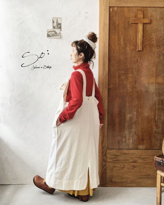キッズ服女の子用(90cm~)アイス　ジャンパースカート　赤