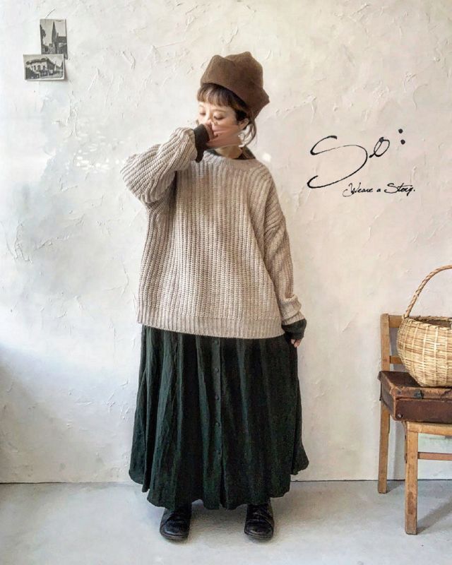 SO／バックスリットプルオーバー・ベージュ