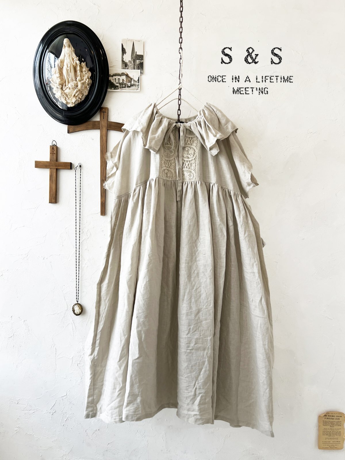 shizuka's【14】アンティークレースのフリル襟フレンチ