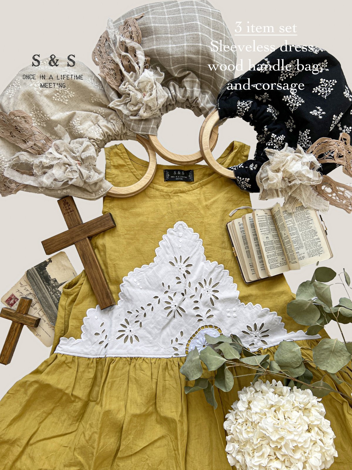 ハンドメイド作家shizuka's アンティークレースのワンピース ハンドメイド作家shizuka's アンティークレースのワンピース