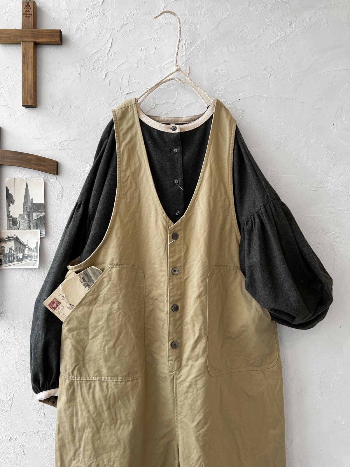 seasew.／111 オーバーオール・ベージュ - MARCHE' DE SOEUR