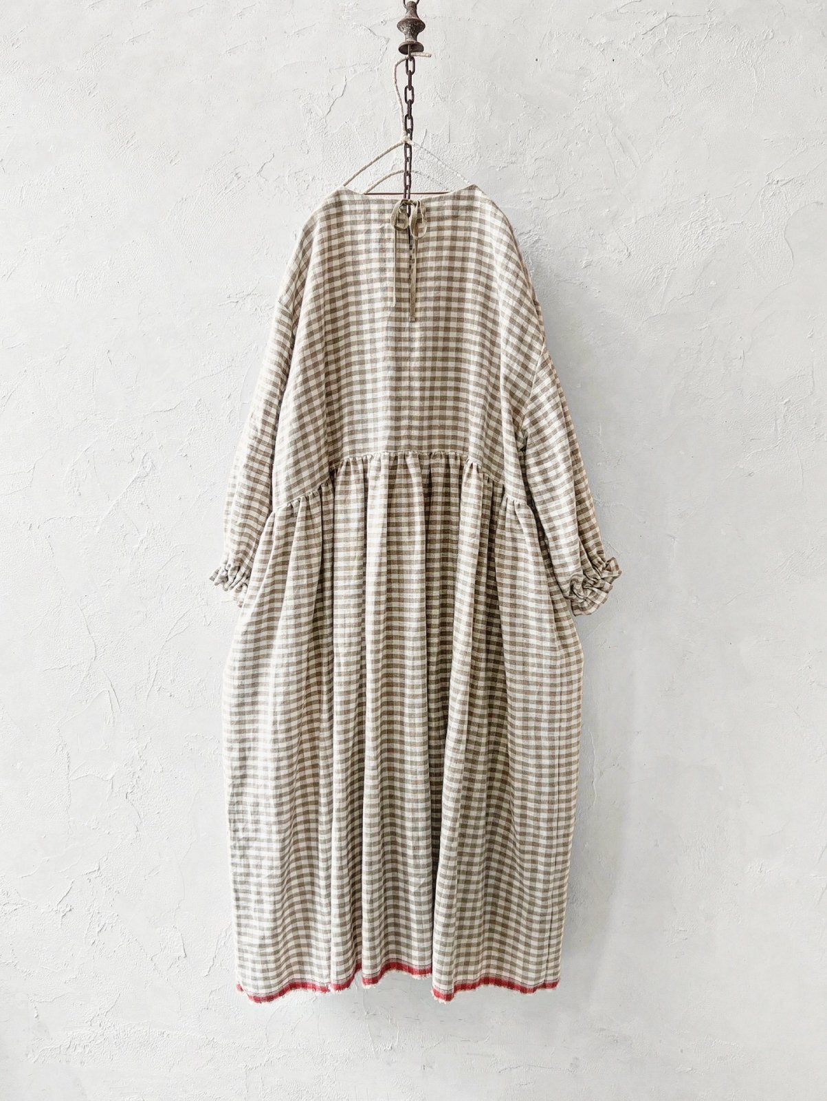 本日限定価格　9.2万　ドゥロワー　チェックギャザー ボリュームワンピース Drawer（ドゥロワー）の「Drawer チェックギャザーワンピース