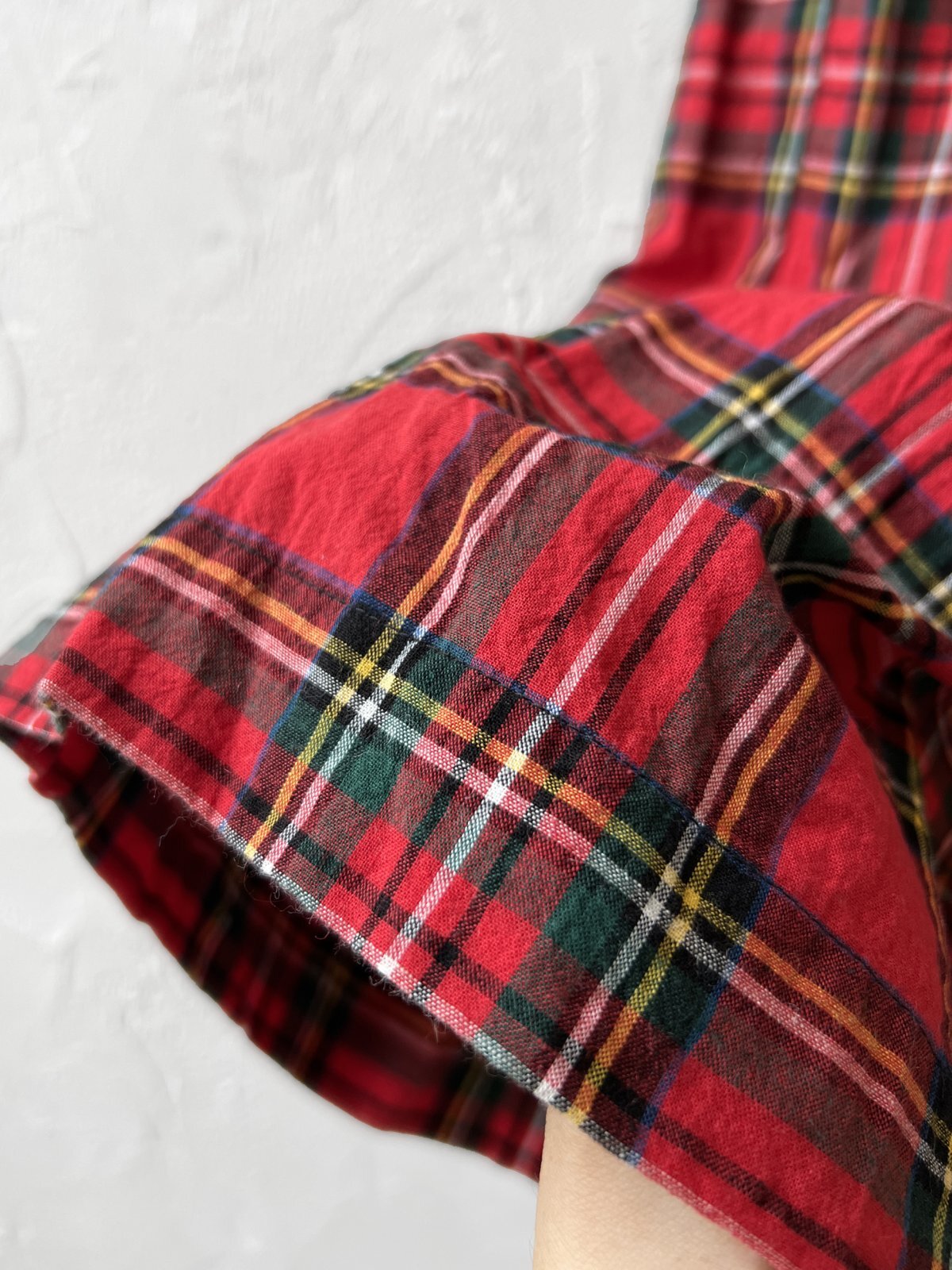 Avenue／ギャザースカート・赤チェック - MARCHE' DE SOEUR