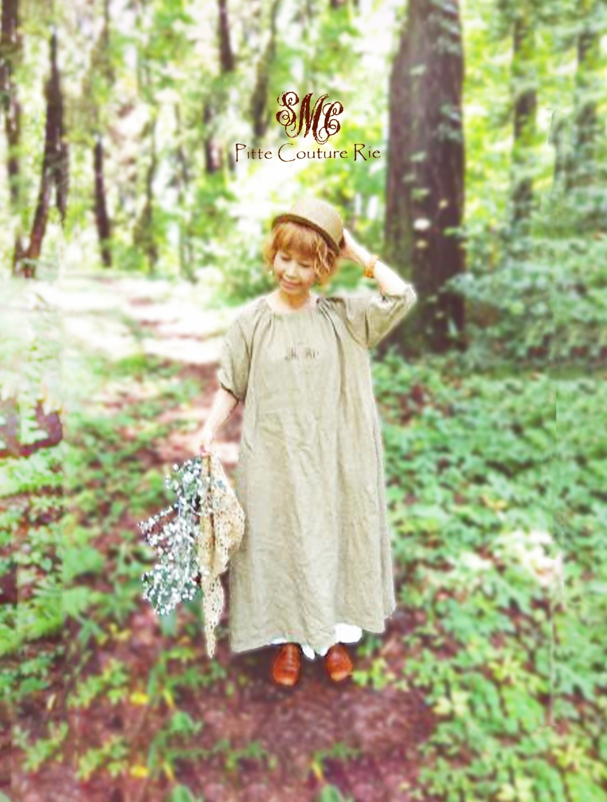 mifumi／コラボ刺繍yuiワンピース・ロンド刺繍黒 - MARCHE' DE SOEUR