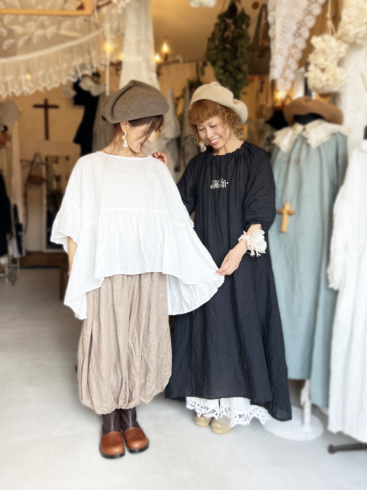 ハンドメイド作家 mifumi リラのワンピース ハンドメイド作家 mifumi リラのワンピース ハンドメイド作家