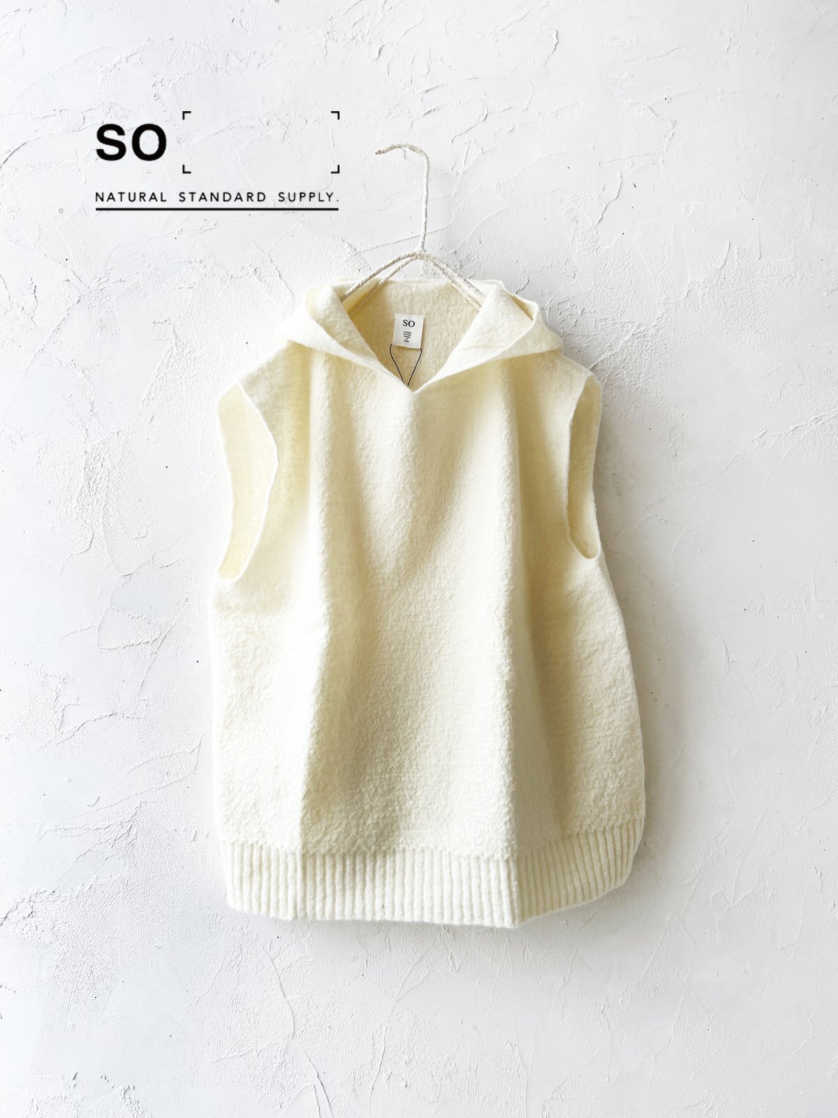 【marche de soeur】 coya. フード付きリネンベスト marche de soeur】 coya. フード付きリネンベスト marche de