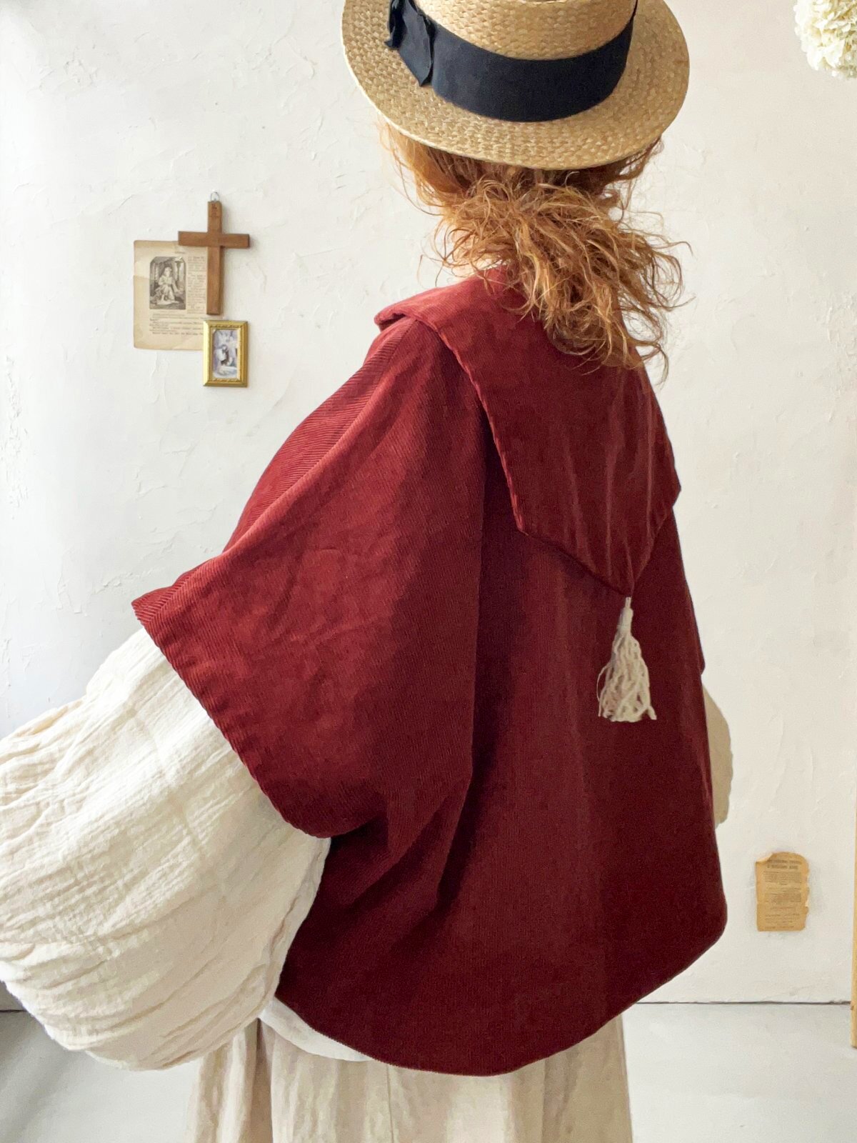 MARCHE' DE SOEUR／セーラ襟のタッセルちびコート・キャラメルブラウン