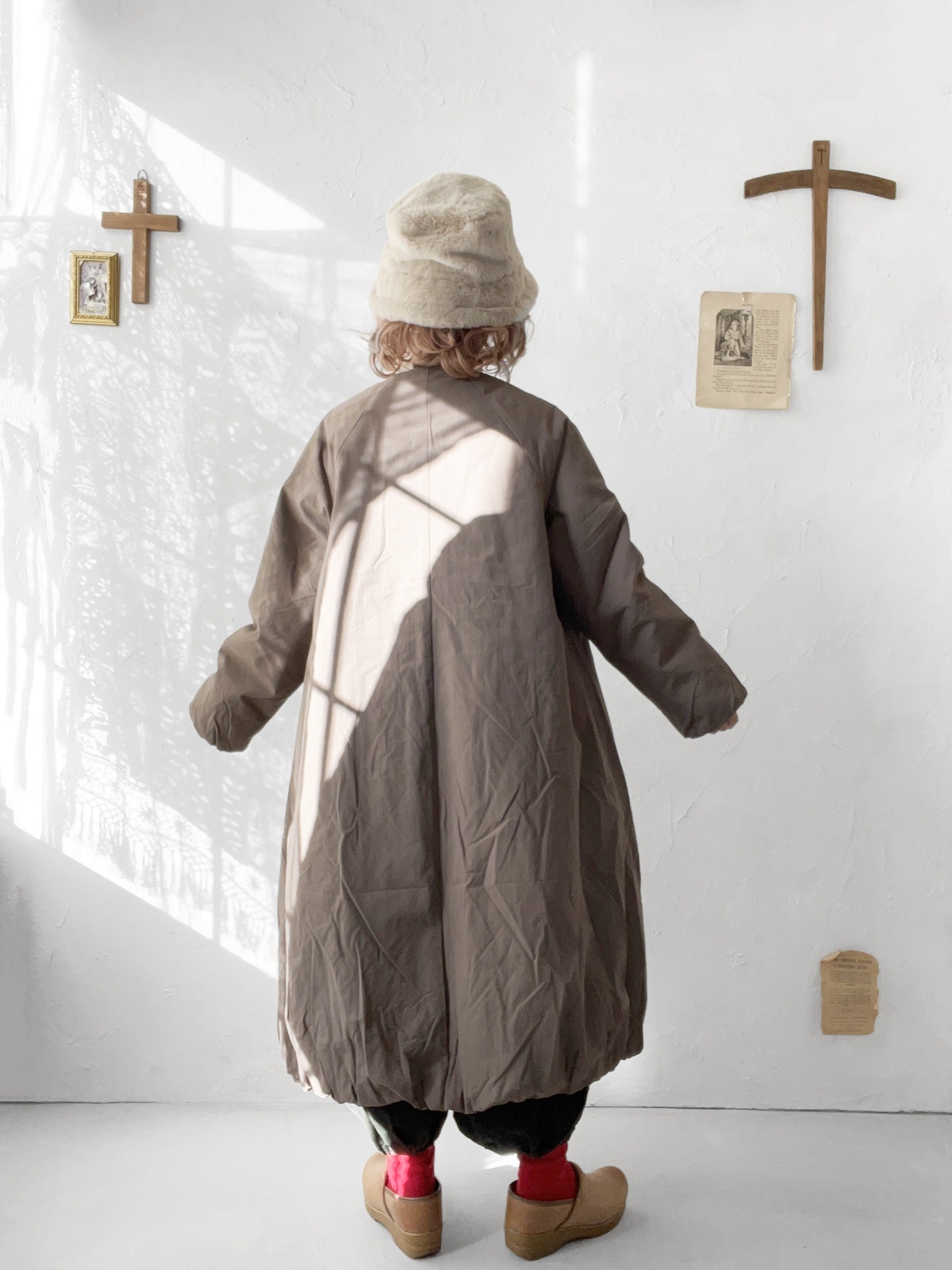 m.n／中綿バルーンコート・ベージュ - MARCHE' DE SOEUR