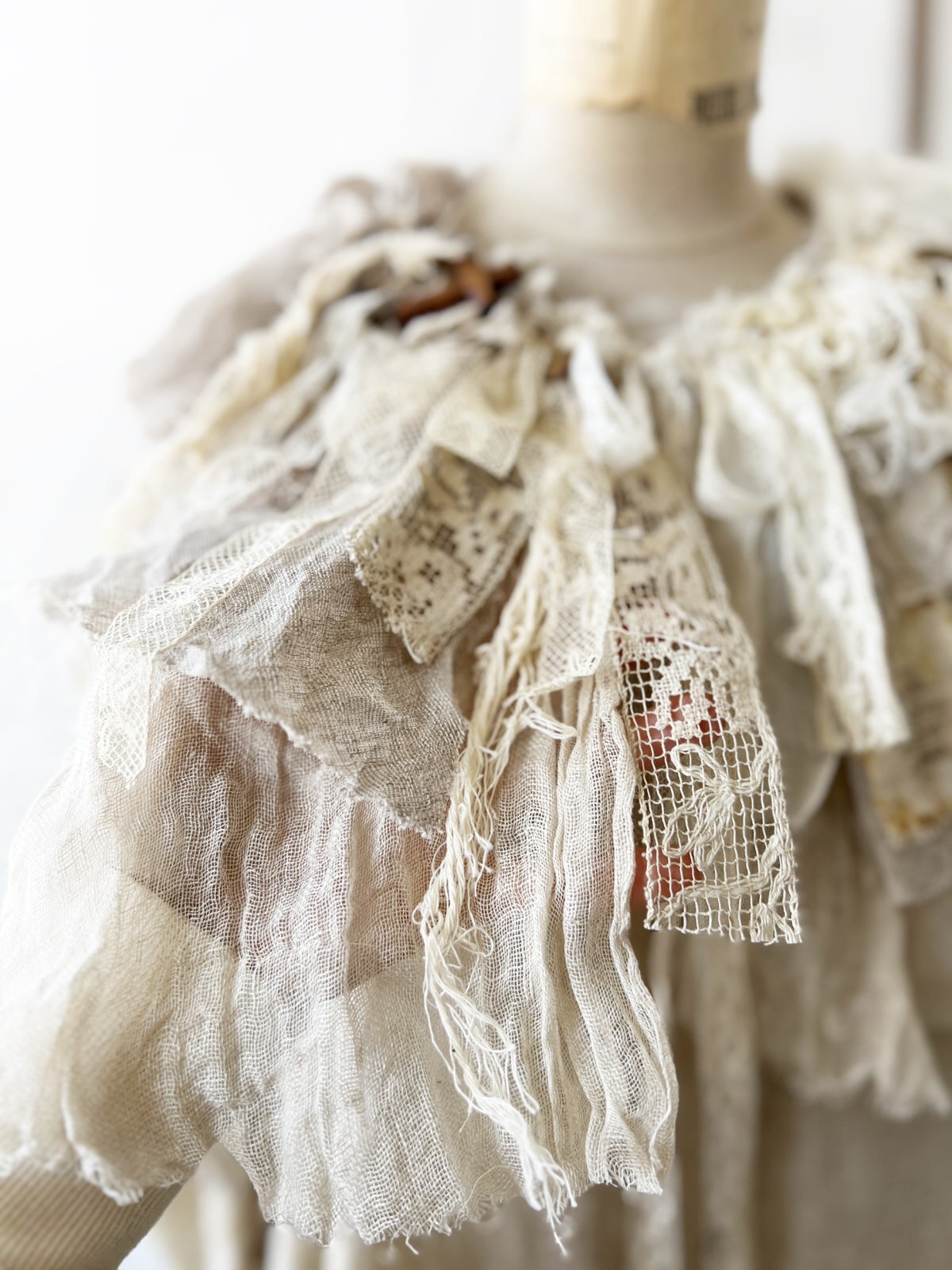 pollenbienco／アンティークレースのティペット・D - MARCHE' DE SOEUR